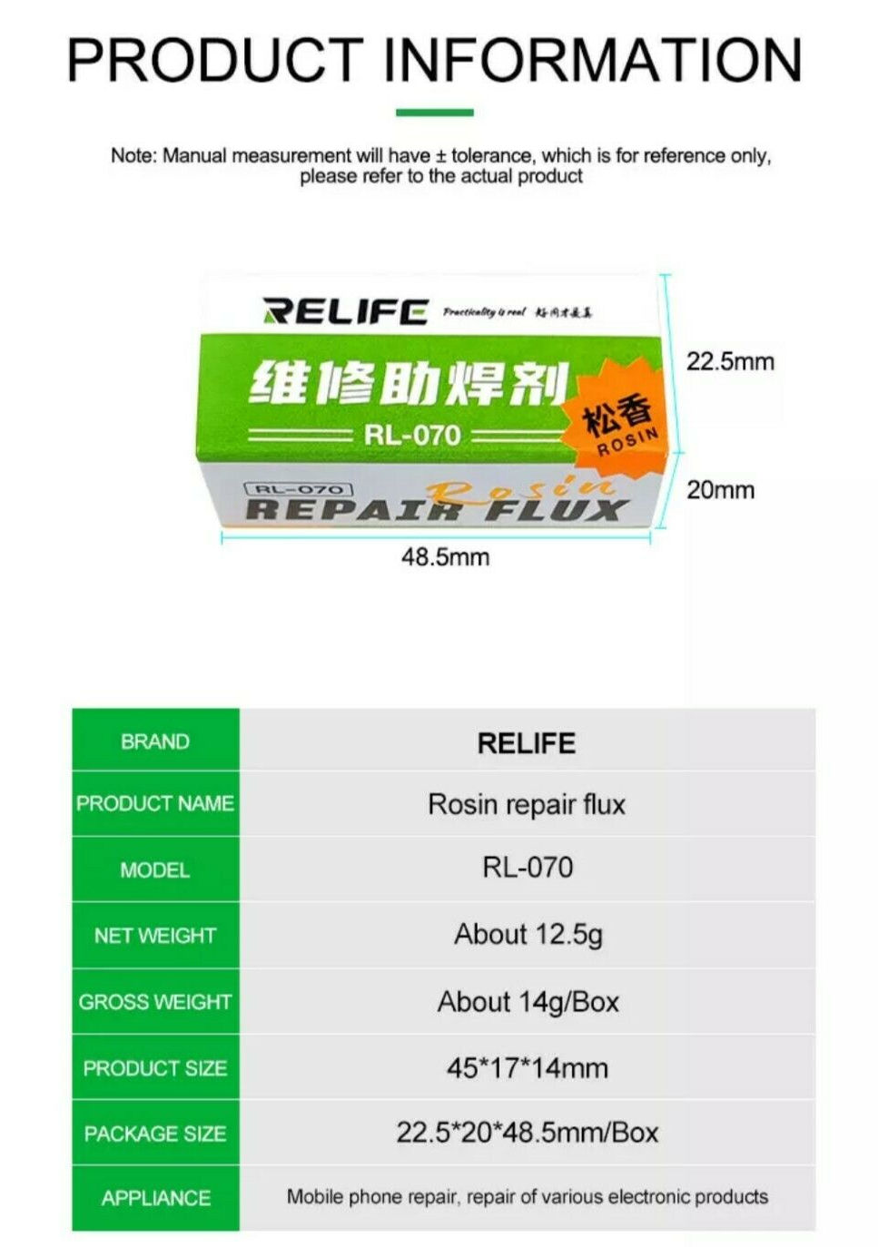 relife rl 070 rosin flux bit cleaner relife rl 070 rosin flux bit cleaner