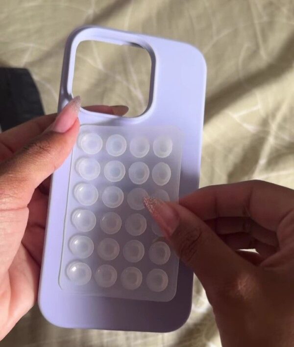 sticky phone stand silicone suction phone case for mobile